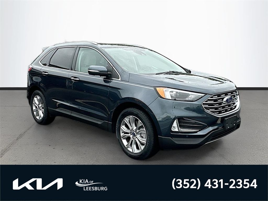 Stone Blue Metallic 2022 Ford Edge Titanium AWD SUV / Crossover All-Wheel Drive 8-Speed Automatic