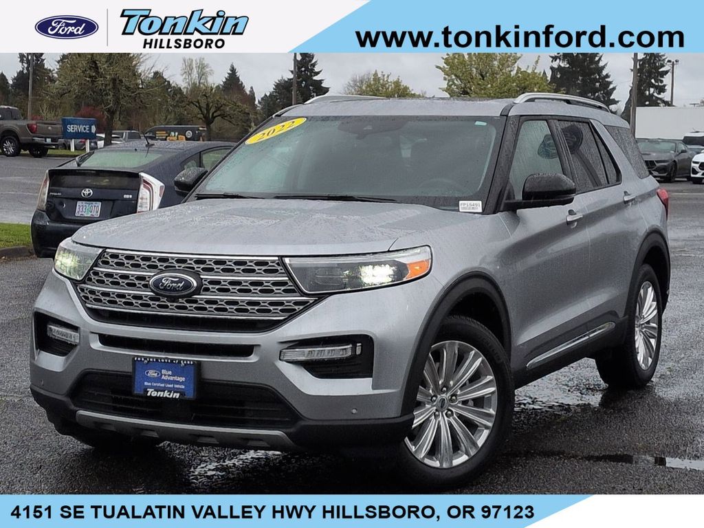 Iconic Silver Metallic 2022 Ford Explorer Limited AWD SUV / Crossover All-Wheel Drive Automatic