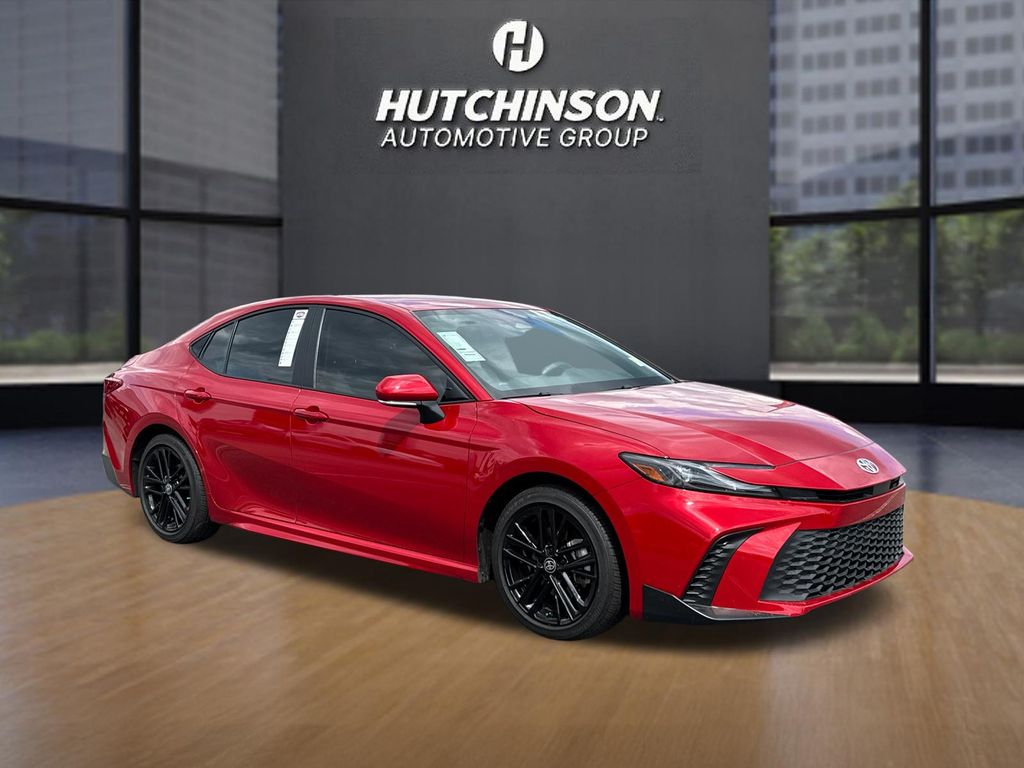 Supersonic Red 2025 Toyota Camry SE FWD Sedan Front-Wheel Drive Continuously Variable Transmission