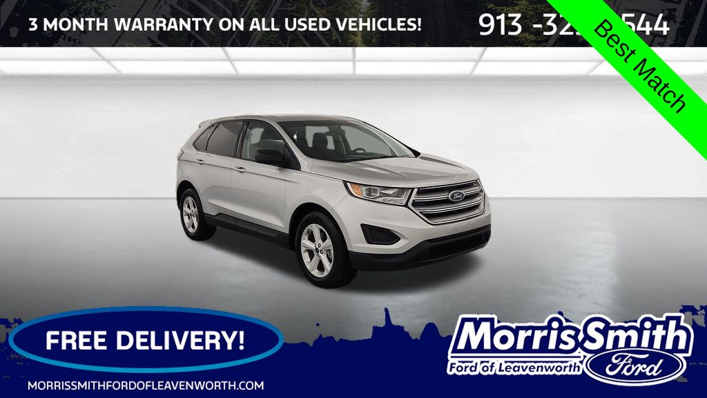 Ingot Silver Metallic 2015 Ford Edge SE SUV / Crossover Front-Wheel Drive 6-Speed Automatic