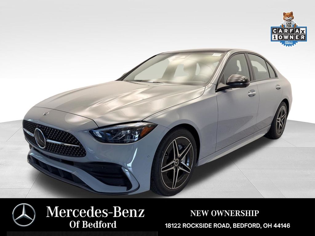 Gray (MANUFAKTUR Alpine Grey) 2026 Mercedes-Benz C-Class Sedan All-Wheel Drive 9-Speed Automatic