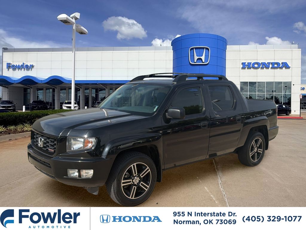 Black 2014 Honda Ridgeline Pickup Truck Four-Wheel Drive 5-Speed Automatic