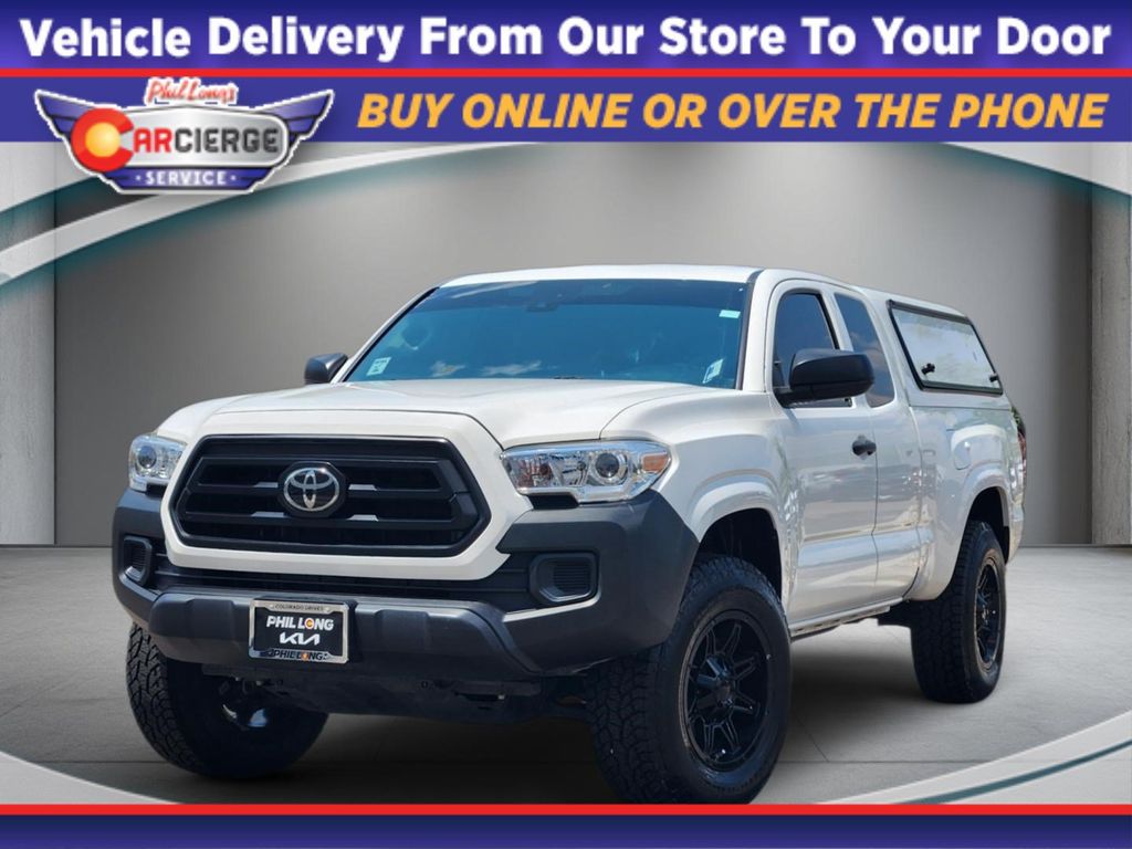 Super White 2021 Toyota Tacoma Pickup Truck Four-Wheel Drive 6-Speed Automatic