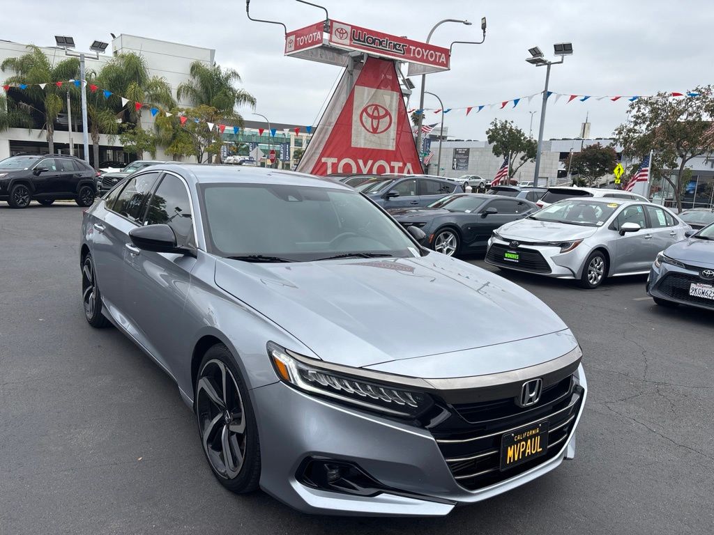 Silver 2021 Honda Accord Sport FWD Sedan Front-Wheel Drive Continuously Variable Transmission