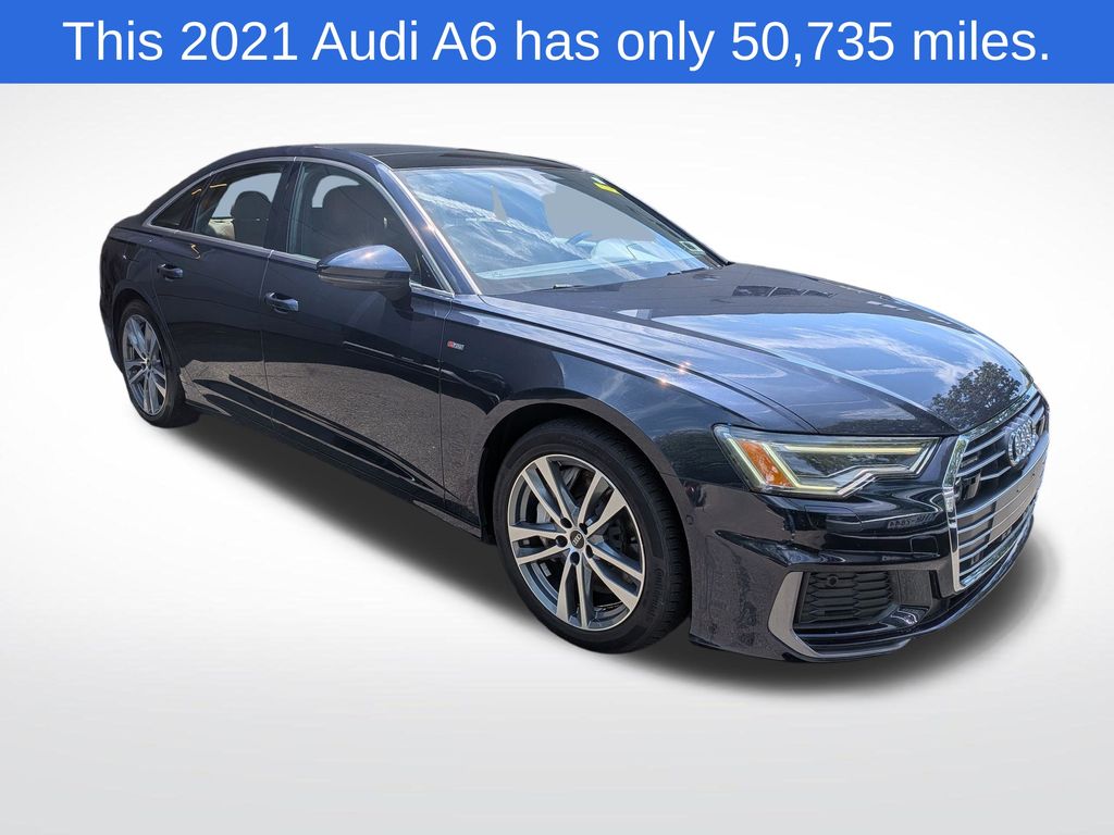 Blue Metallic 2021 Audi A6 Sedan All-Wheel Drive 7-Speed Automatic