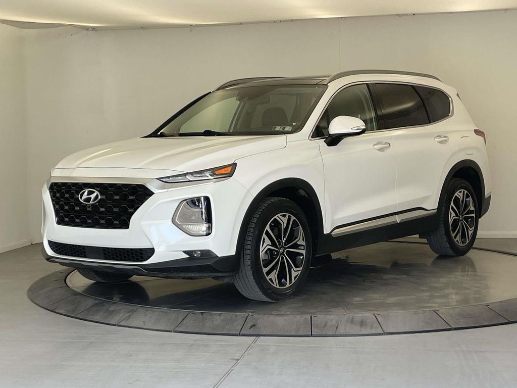 Quartz White 2019 Hyundai Santa Fe 2.0T Ultimate AWD SUV / Crossover All-Wheel Drive 8-Speed Automatic