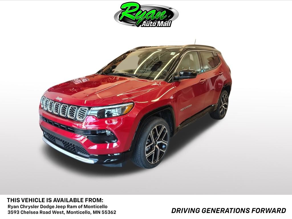 Red Hot Pearlcoat 2025 Jeep Compass SUV / Crossover Four-Wheel Drive 8-Speed Automatic
