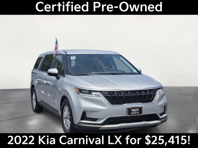 Silky Silver 2022 Kia Carnival LX FWD Minivan Front-Wheel Drive 8-Speed Automatic