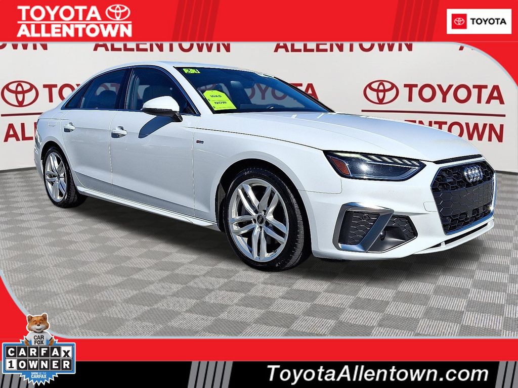 Glacier White 2023 Audi A4 Sedan All-Wheel Drive 7-Speed Automatic