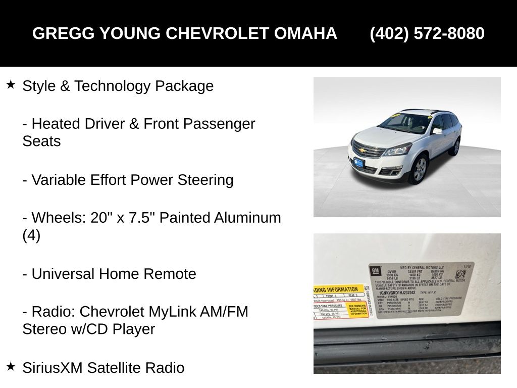 Used 2017 Chevrolet Traverse SUV