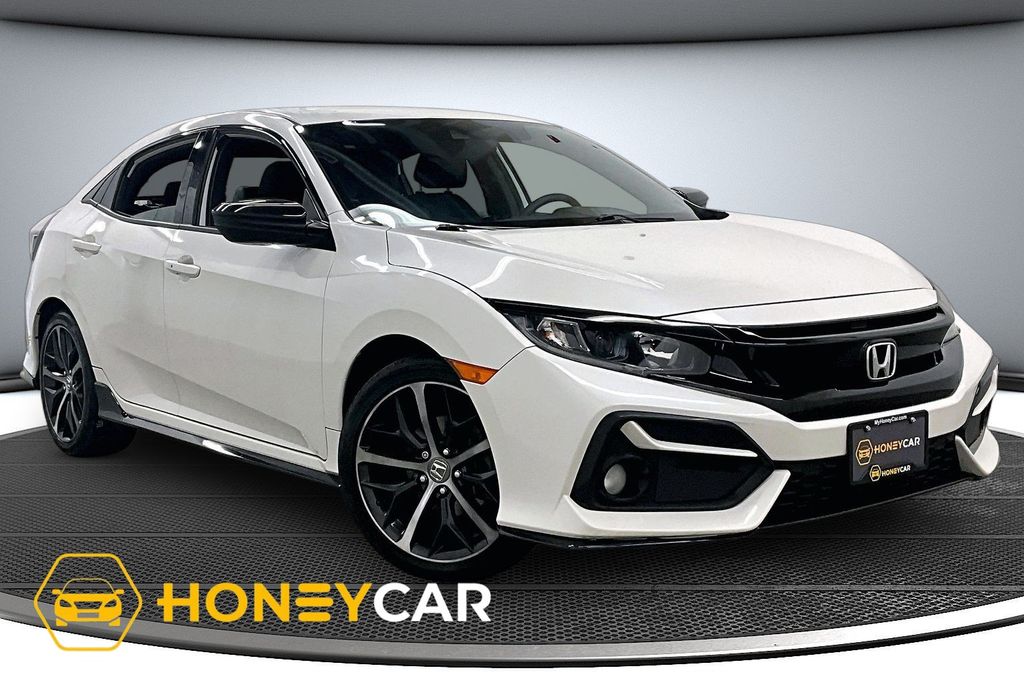 White 2020 Honda Civic Hatchback Hatchback Front-Wheel Drive Continuously Variable Transmission