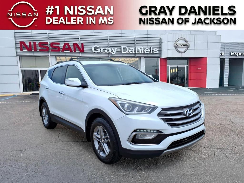 Pearl White 2018 Hyundai Santa Fe Sport 2.4L FWD SUV / Crossover Front-Wheel Drive 6-Speed Automatic