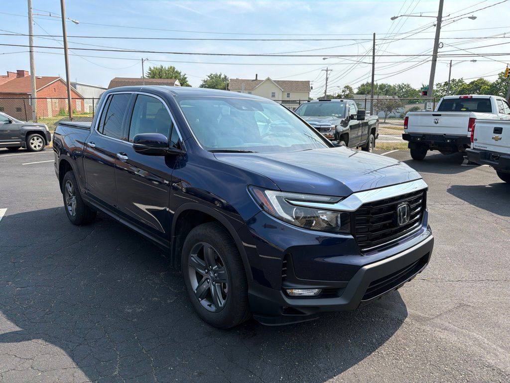 Blue 2023 Honda Ridgeline Pickup Truck All-Wheel Drive 9-Speed Automatic