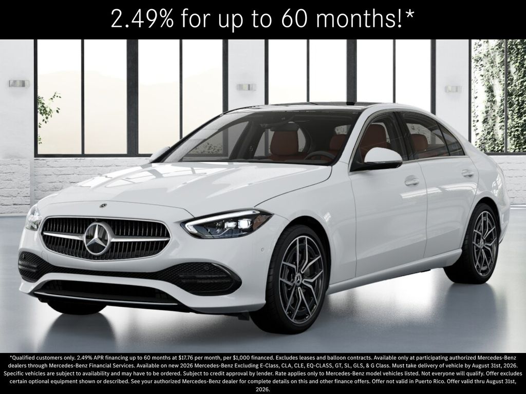 Polar White 2026 Mercedes-Benz C-Class Sedan All-Wheel Drive 9-Speed Automatic