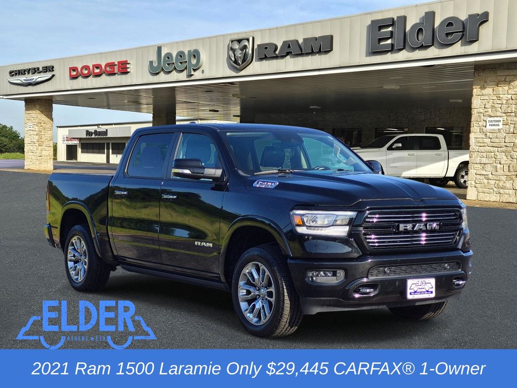 Diamond Black 2021 RAM 1500 Pickup Truck Four-Wheel Drive 8-Speed Automatic