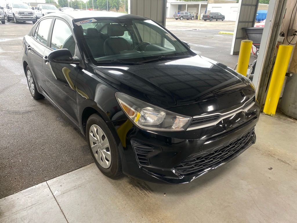 Aurora Black 2023 Kia Rio Sedan Front-Wheel Drive Continuously Variable Transmission