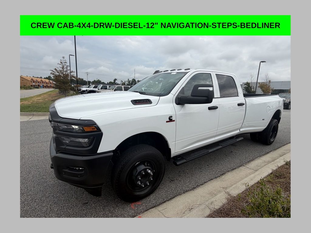 Bright White Clearcoat 2025 RAM 3500 Pickup Truck Four-Wheel Drive 8-Speed Automatic