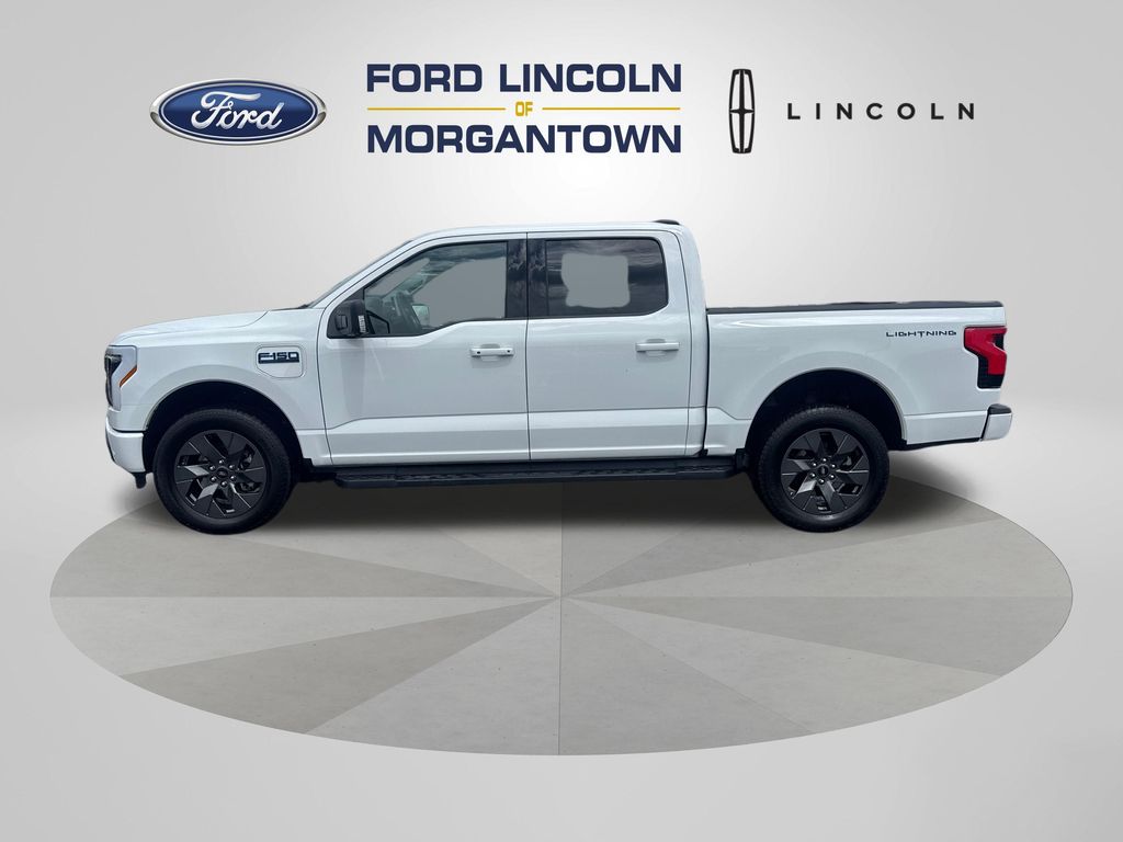 Oxford White 2025 Ford F-150 Lightning Flash SuperCrew AWD Pickup Truck All-Wheel Drive Automatic