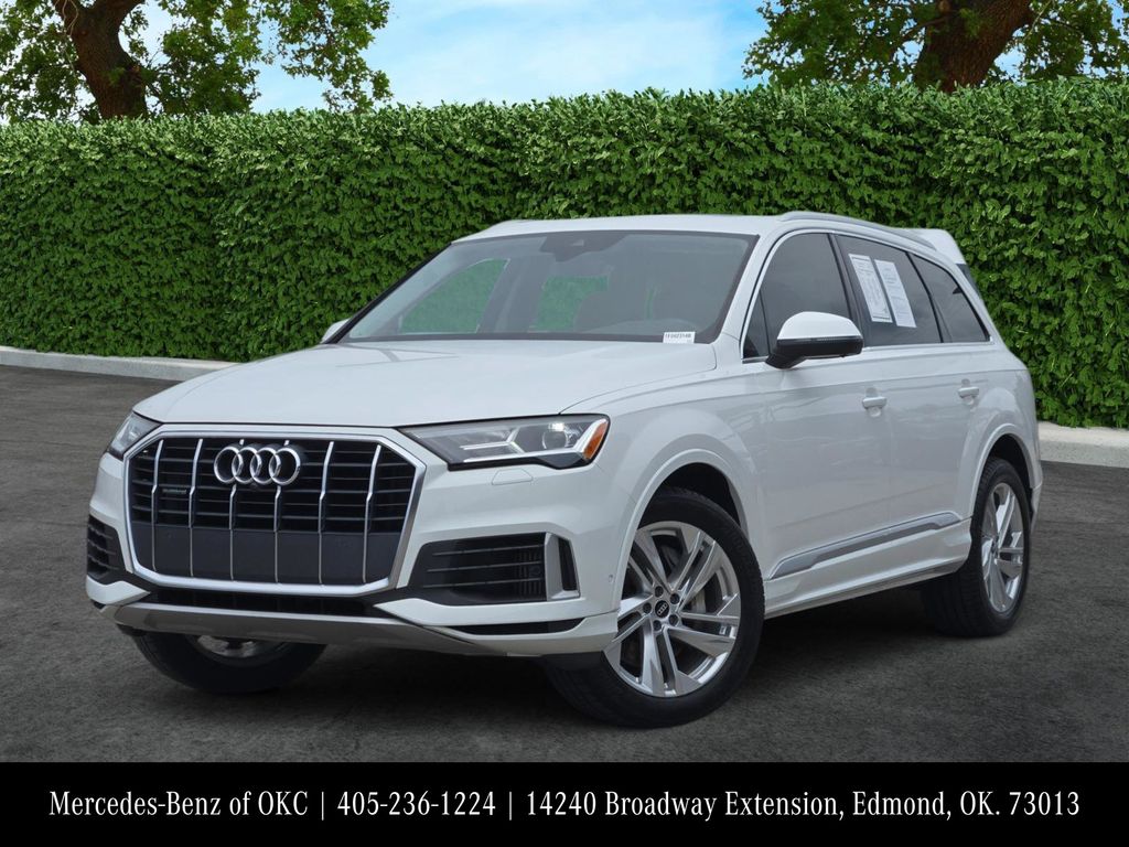 Carrara White 2021 Audi Q7 SUV / Crossover All-Wheel Drive 8-Speed Automatic