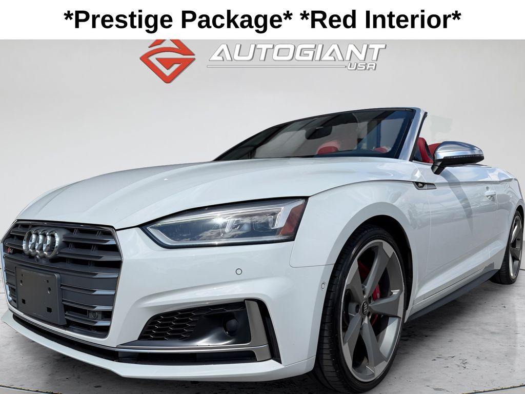White 2019 Audi S5 3.0T quattro Prestige Cabriolet AWD Convertible All-Wheel Drive 8-Speed Automatic