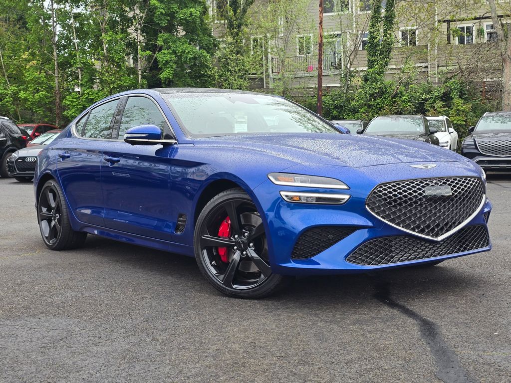 Kawah Blue 2026 Genesis G70 3.3T Sport Prestige AWD Sedan All-Wheel Drive 8-Speed Automatic