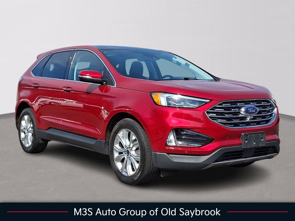 Rapid Red Metallic Tinted Clearcoat 2022 Ford Edge Titanium AWD SUV / Crossover All-Wheel Drive 8-Speed Automatic