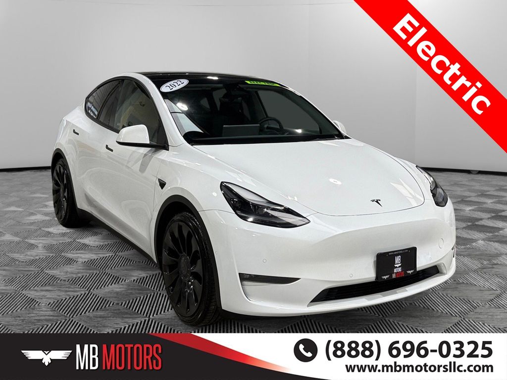 White 2022 Tesla Model Y Performance AWD SUV / Crossover All-Wheel Drive 1-Speed Automatic