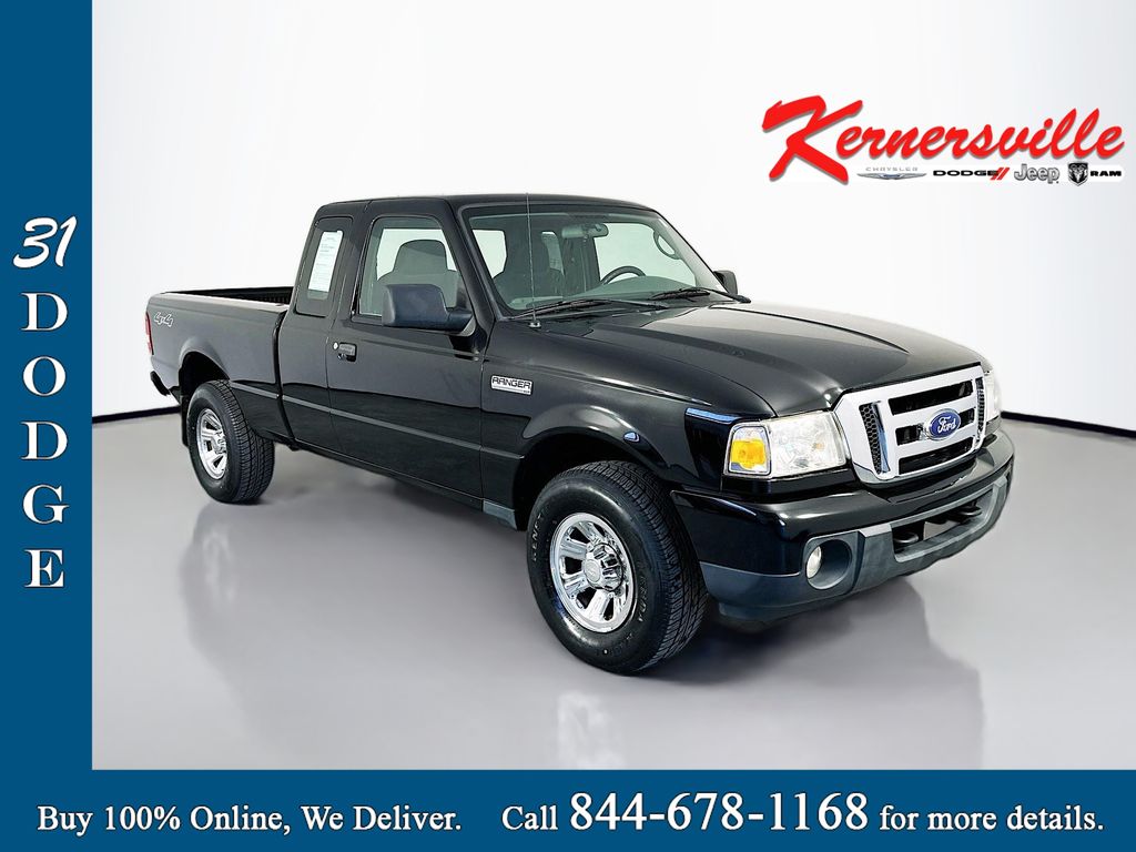 Black 2009 Ford Ranger XLT SuperCab 4Dr 4WD Pickup Truck Four-Wheel Drive 5-Speed Automatic