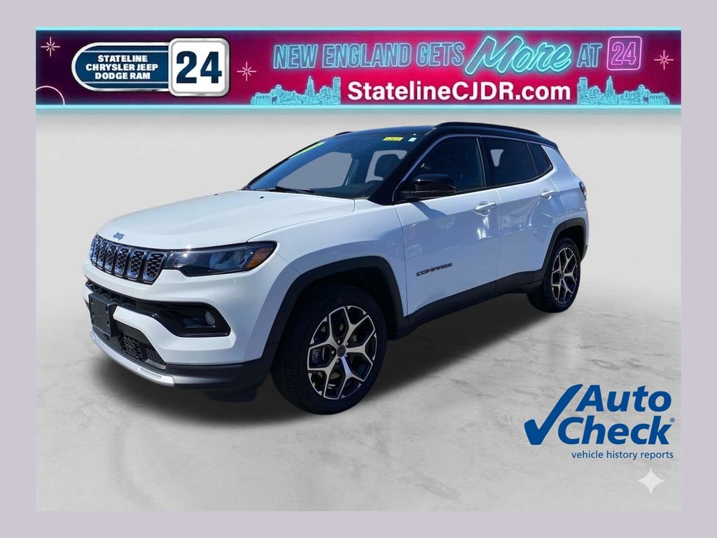 Bright White Clearcoat 2025 Jeep Compass Limited 4WD SUV / Crossover Four-Wheel Drive 8-Speed Automatic