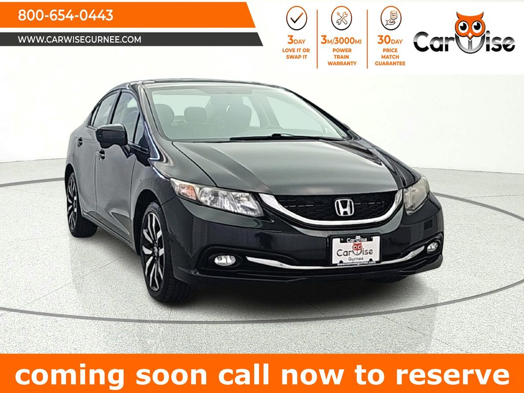 Crystal Black Pearl 2014 Honda Civic EX-L Sedan Front-Wheel Drive Continuously Variable Transmission