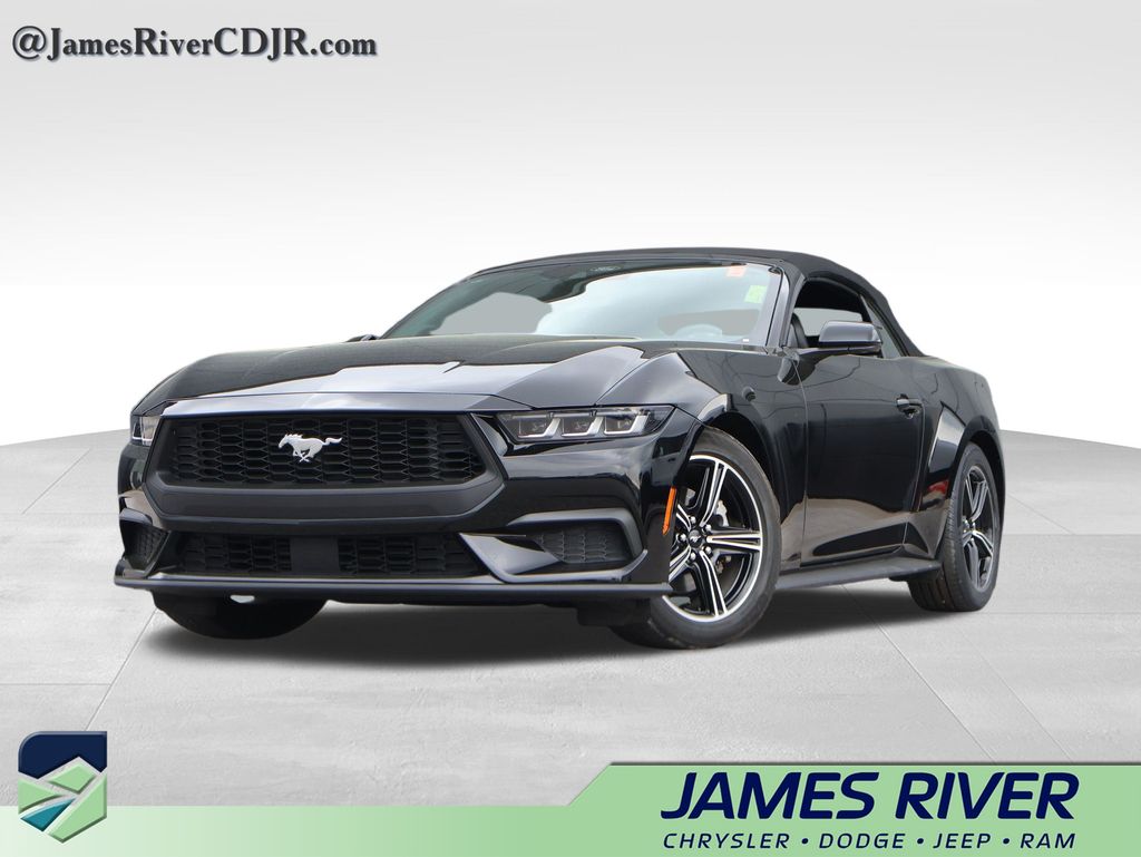 Shadow Black 2025 Ford Mustang EcoBoost Premium Convertible RWD Convertible Rear-Wheel Drive Automatic