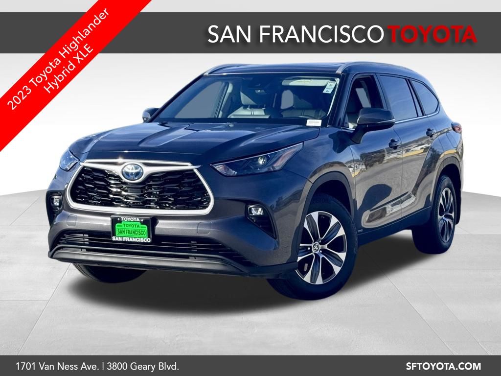 Magnetic Gray Metallic 2023 Toyota Highlander Hybrid XLE AWD SUV / Crossover All-Wheel Drive Continuously Variable Transmission