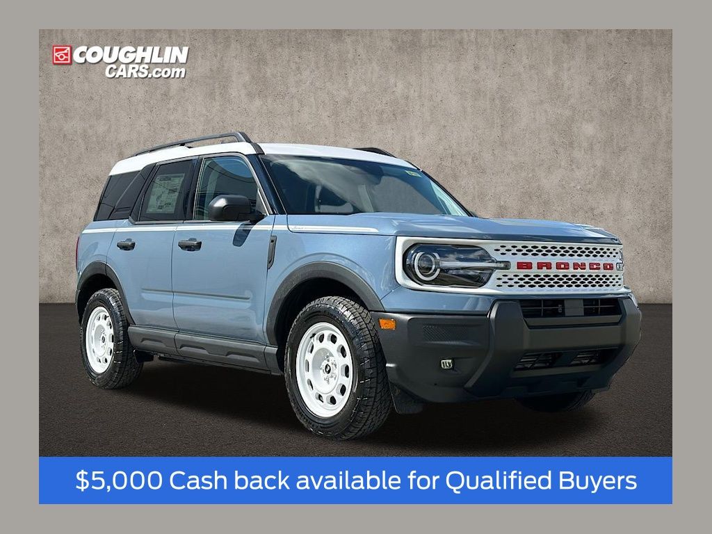 Blue (Azure Gray Metallic Tri-Coat) 2025 Ford Bronco Sport SUV / Crossover All-Wheel Drive 8-Speed Automatic