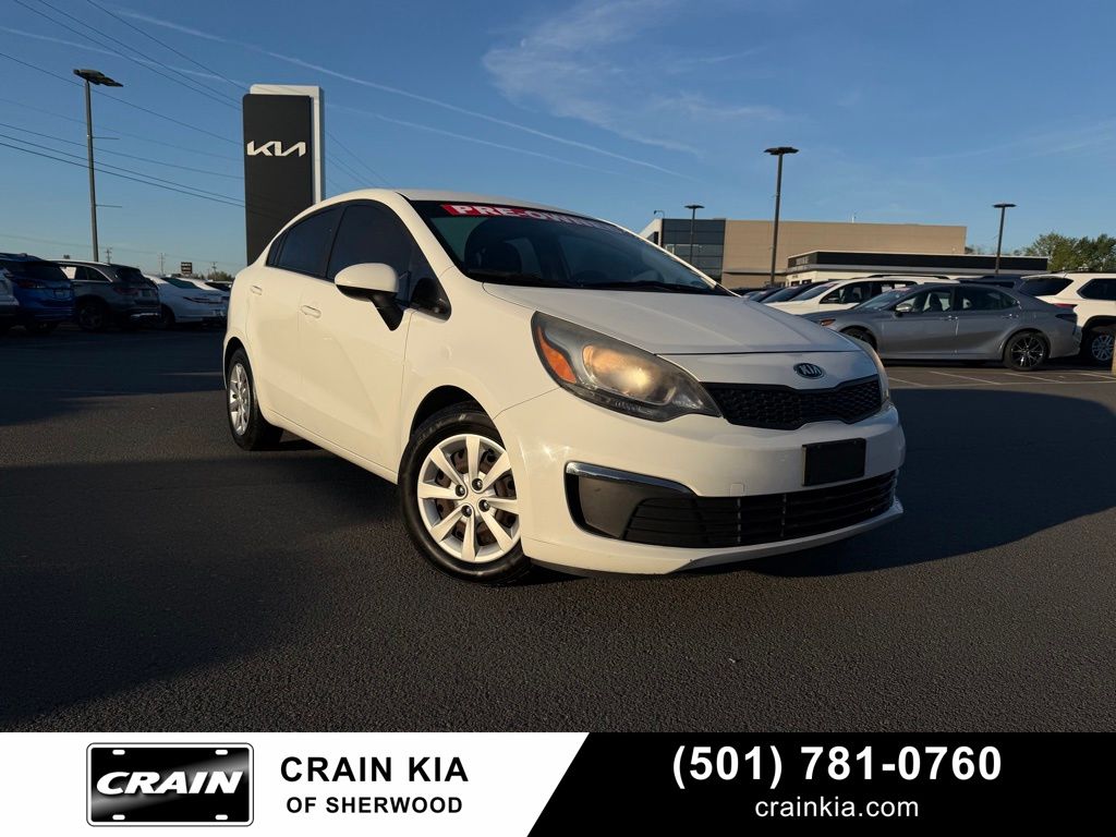 Clear White 2016 Kia Rio LX Sedan Front-Wheel Drive 6-Speed Automatic