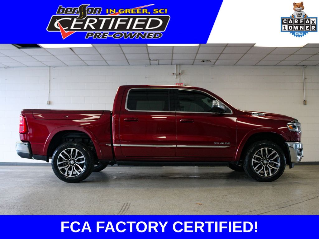 Red 2025 RAM 1500 Pickup Truck Four-Wheel Drive 8-Speed Automatic