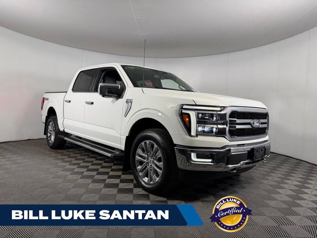 Oxford White 2024 Ford F-150 Lariat SuperCrew 4WD Pickup Truck Four-Wheel Drive Automatic