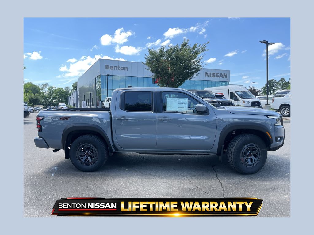Boulder Gray Pearl 2026 Nissan Frontier Pickup Truck Four-Wheel Drive 9-Speed Automatic Overdrive