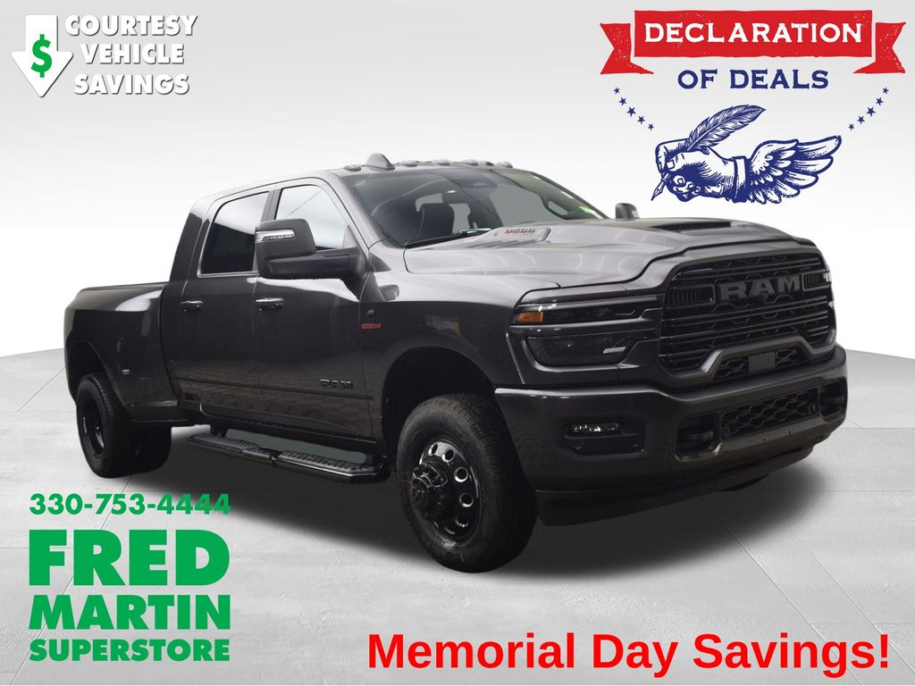 Gray (Granite Crystal Metallic Clearcoat) 2026 RAM 3500 Laramie Mega Cab DRW 4WD Pickup Truck Four-Wheel Drive 8-Speed Automatic