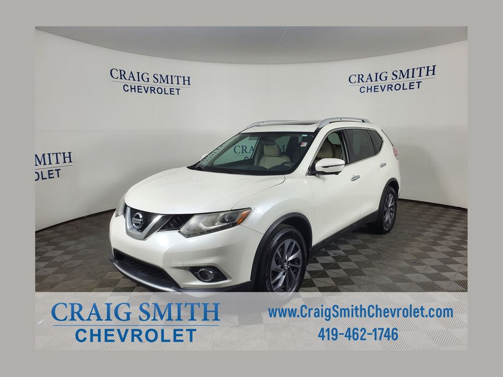 Pearl White 2016 Nissan Rogue SUV / Crossover Front-Wheel Drive Continuously Variable Transmission