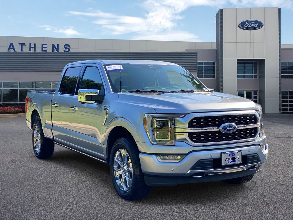 Iconic Silver Metallic 2022 Ford F-150 Pickup Truck Four-Wheel Drive Automatic