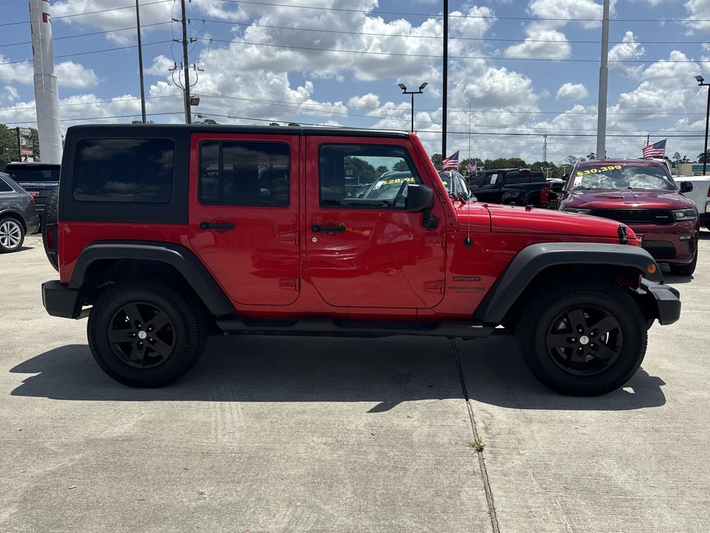 2018 Jeep Wrangler JK Unlimited Sport Red at North Houston Mitsubishi
