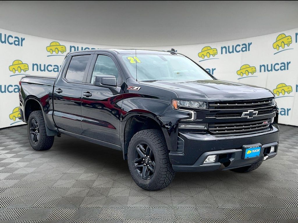 Black 2021 Chevrolet Silverado 1500 Pickup Truck Four-Wheel Drive Automatic