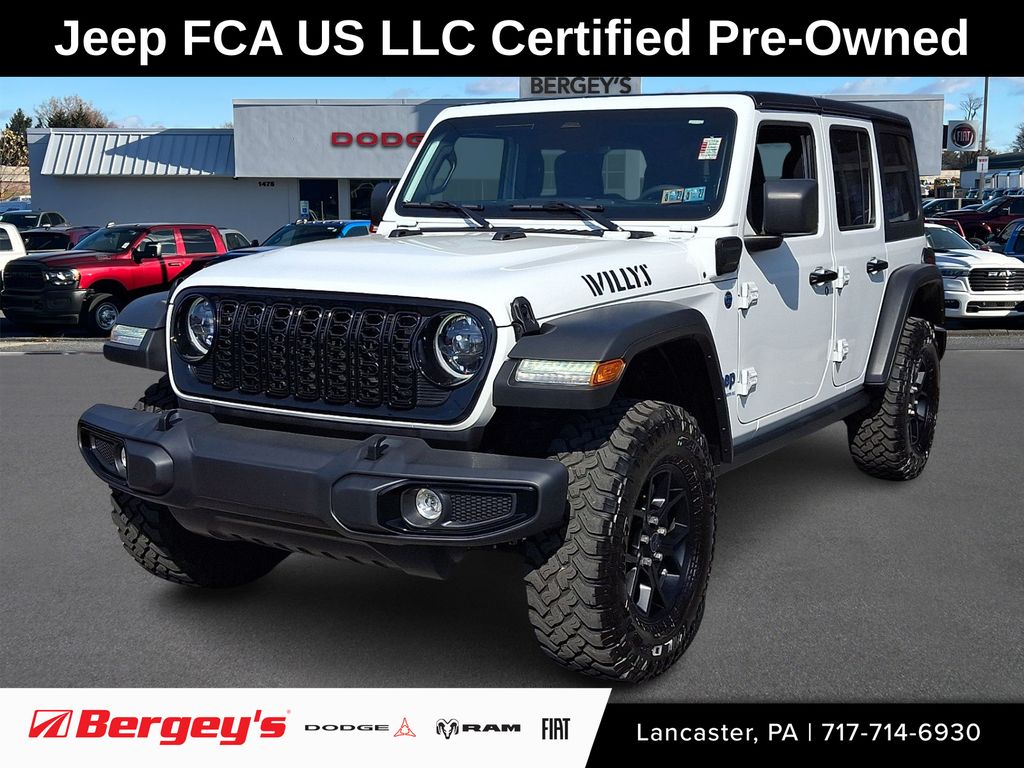Bright White Clearcoat 2025 Jeep Wrangler 4xe Willys 4WD SUV / Crossover Four-Wheel Drive 8-Speed Automatic