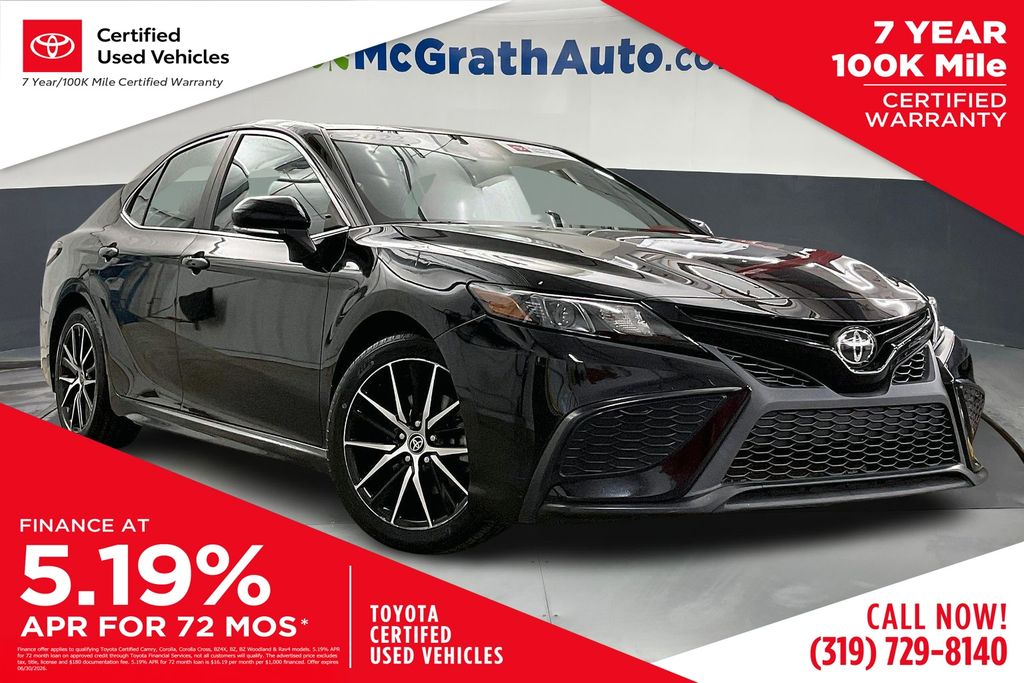 Midnight Black Metallic 2022 Toyota Camry SE FWD Sedan Front-Wheel Drive 8-Speed Automatic