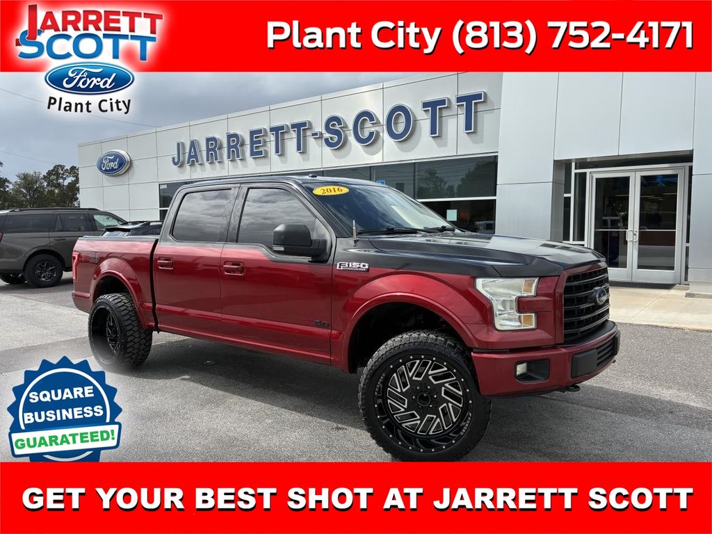 Ruby Red Metallic Tinted Clearcoat 2016 Ford F-150 XLT SuperCrew 4WD Pickup Truck Four-Wheel Drive 6-Speed Automatic