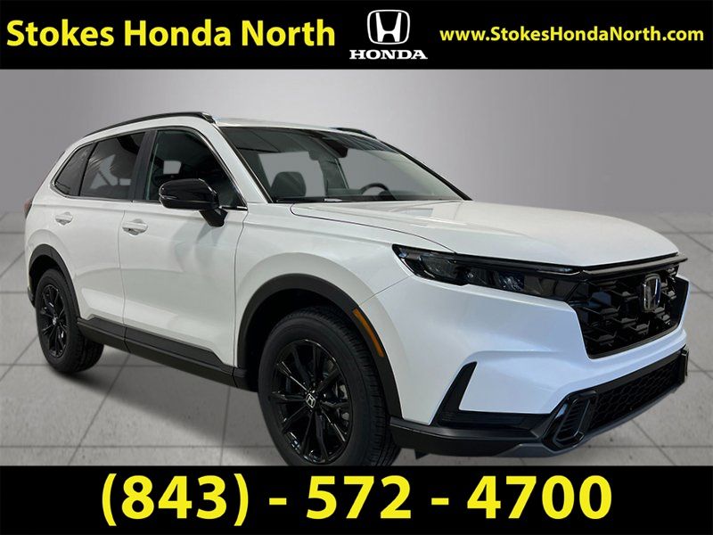 2025 Honda CR-V Hybrid Sport White at Stokes Honda North