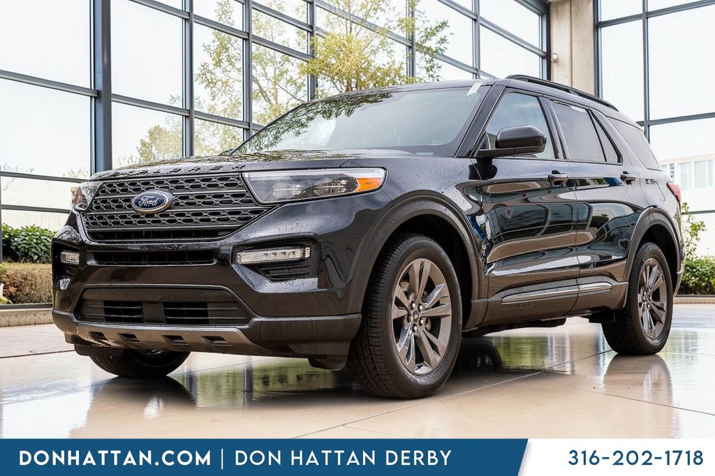Black Metallic 2023 Ford Explorer SUV / Crossover All-Wheel Drive Automatic