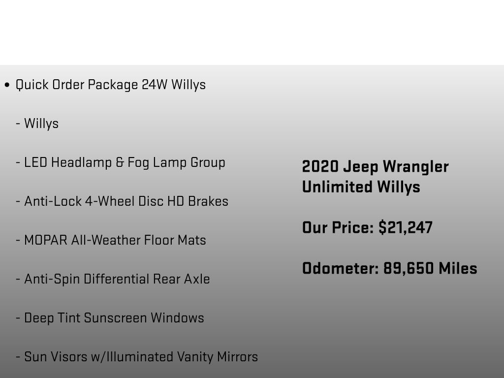 2020 Jeep Wrangler Unlimited Willys - 5