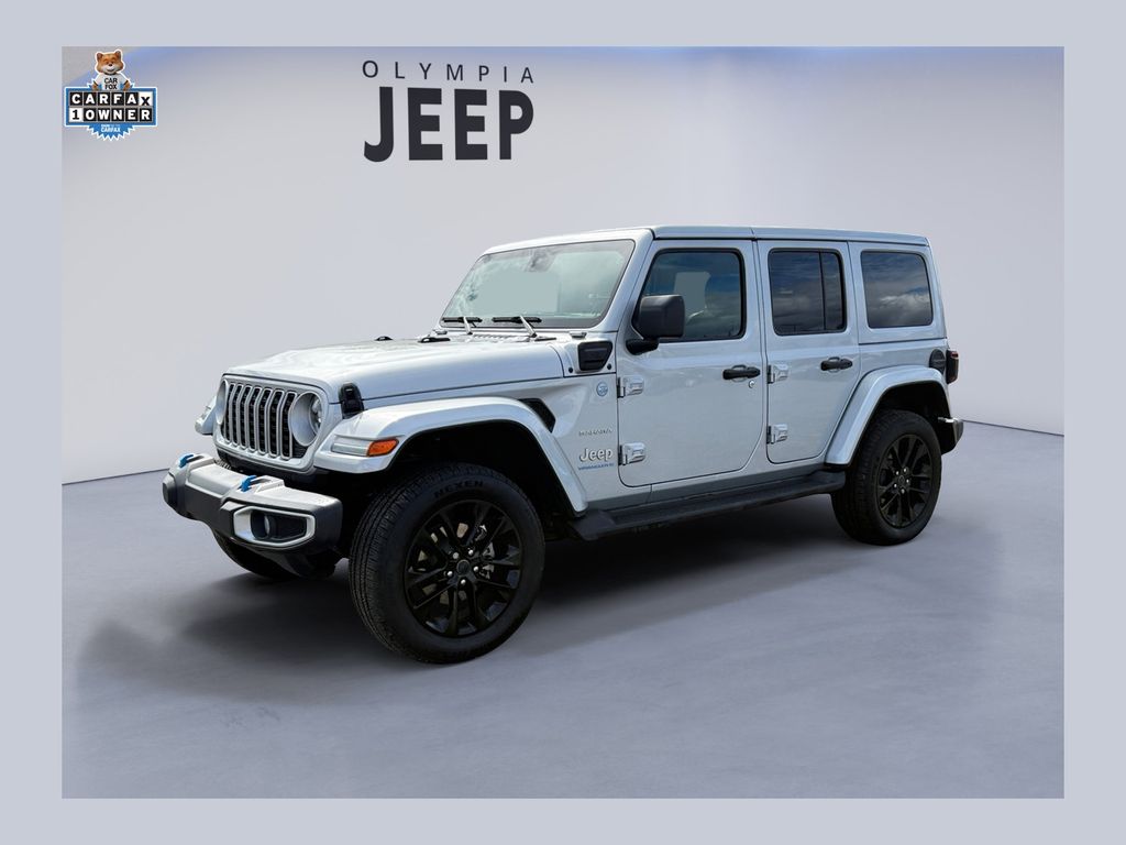 Silver Zynith Clearcoat 2024 Jeep Wrangler 4xe Sahara 4WD SUV / Crossover Four-Wheel Drive 8-Speed Automatic