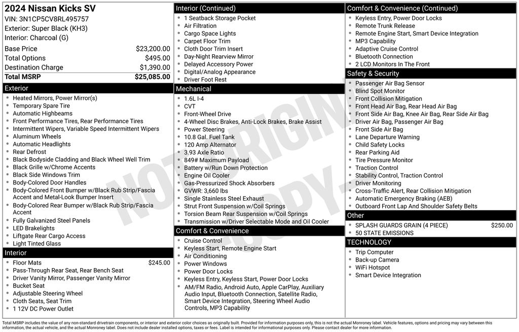 2024 Nissan Kicks SV Xtronic CVT